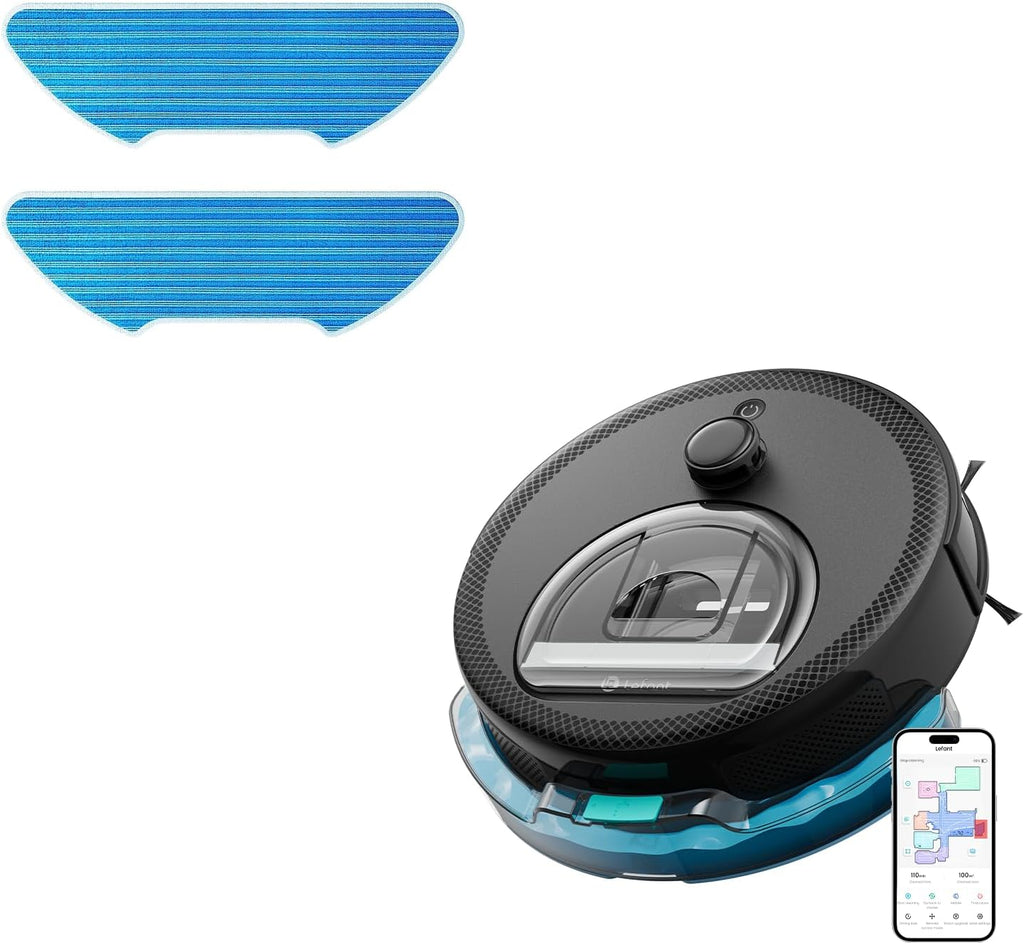 Lefant M330 Pro LiDAR Robot Vacuum and Mop with 2Packs Washable Authentic Replacement Mop Pads