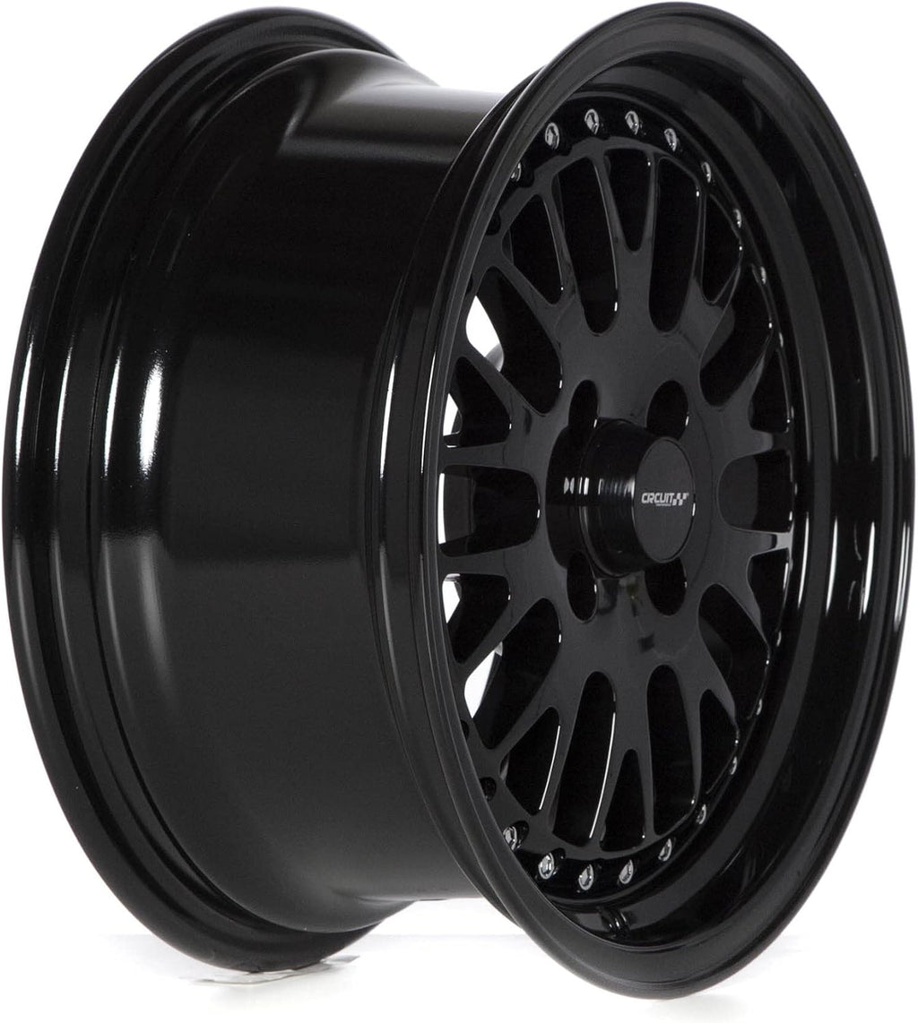 Circuit Performance CP21 15×7 Gloss Black 4×100 [+25mm] Wheel Rim compatible with Acura Integra, Honda Civic, Mazda Miata MX5, and BMW E30