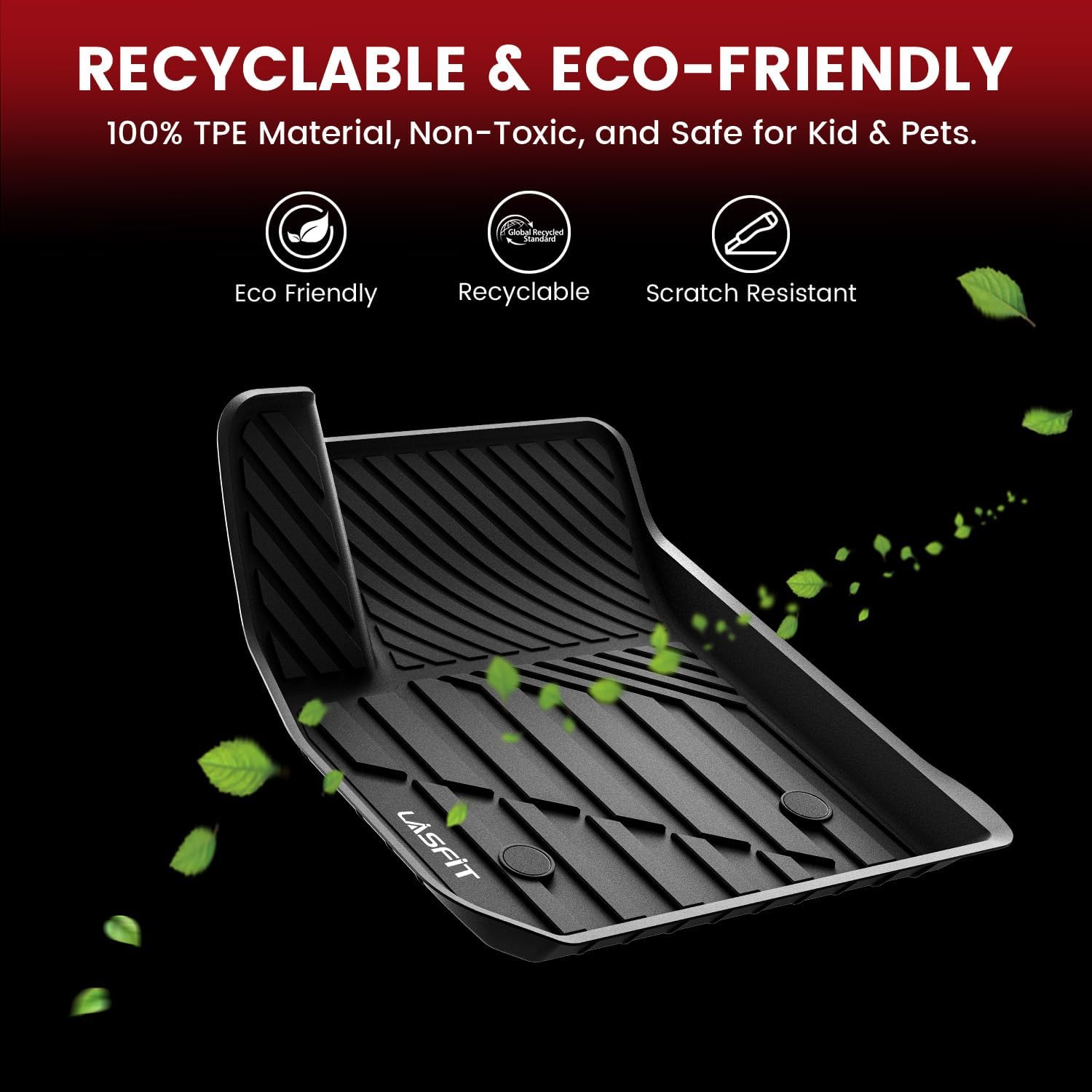 LASFIT Floor Mats & Cargo Liner 2021-2026 & Only 7 Seats (Not for 8/9 Seats) for Chevy Suburban/GMC Yukon XL(Only Yukon XL, Not Fit Yukon)/Cadillac Escalade ESV(Only Escalade ESV, Not Fit Escalade)
