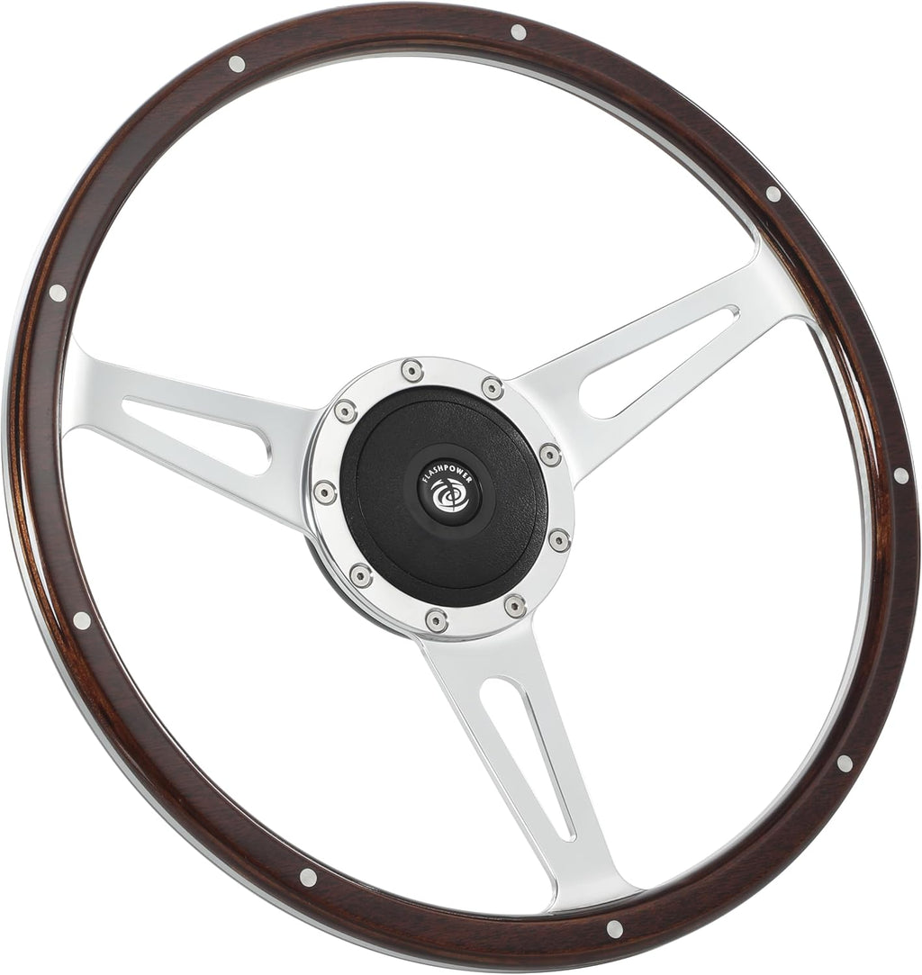 14'' Classic Riveted wood grain steering wheel Restoration MG MGB Midget Derrington