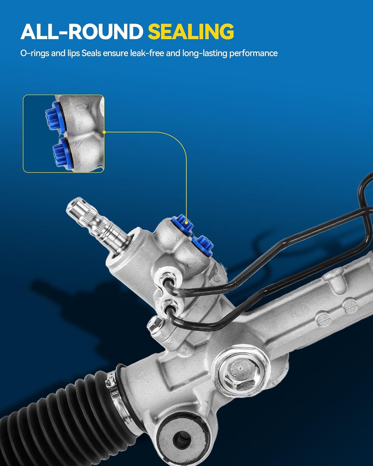 PHILTOP Hydraulic Power Steering Rack and Pinion Replacement For 2002-2006 Camry 2.4L, 2002-2006 Camry 3.0L Replace 26-2605