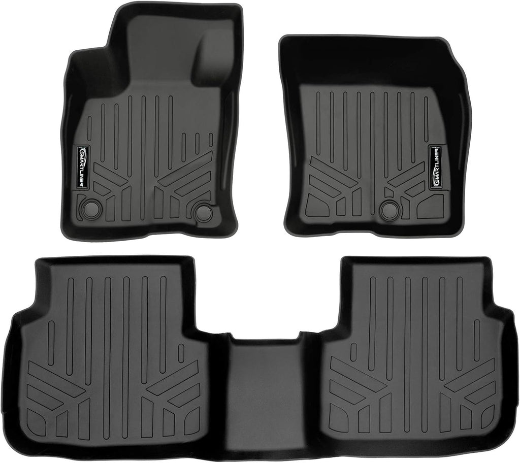Smartliner All Weather Custom Fit Floor Mats 2 Row Liner Set Compatible with 2020-2025 Ford Escape