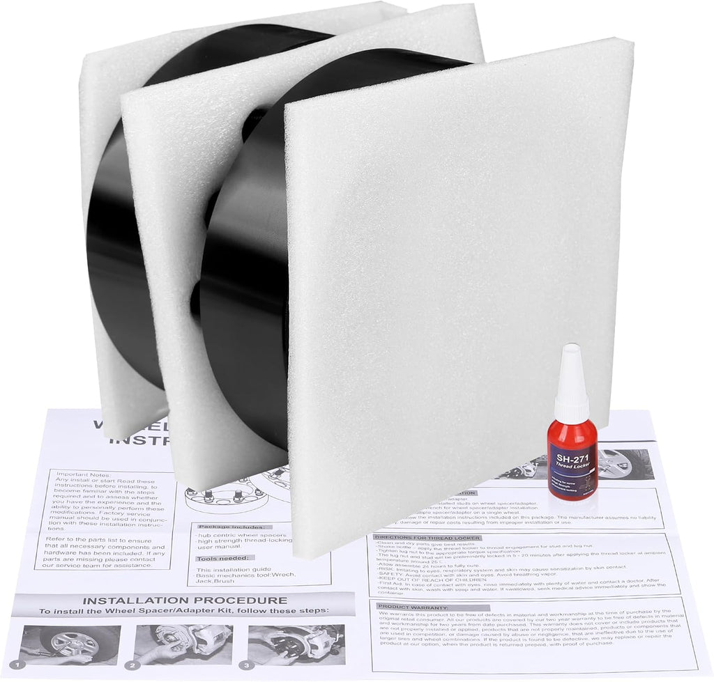 FLYCLE 8x210 Front Wheel spacers 2 inch for 2011-2025 Silverado 3500 HD DRW, 2011-204 GMC Sierra 3500 HD DRW, 8x210mm Hubcentric Wheel spacers 154.2mm Hub Bore with M14x1.5 for Front Wheels