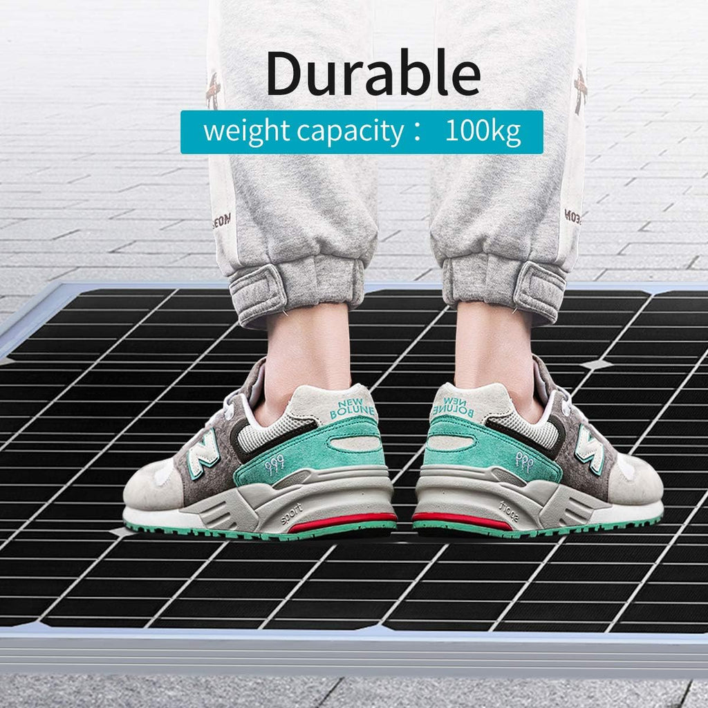 480W Solar Panel Kit 48V Battery Charging Kit for Mobile Home with 4pcs 120W Monocrystalline Glass Solar Panels/PWM Charge Conroller/Cable