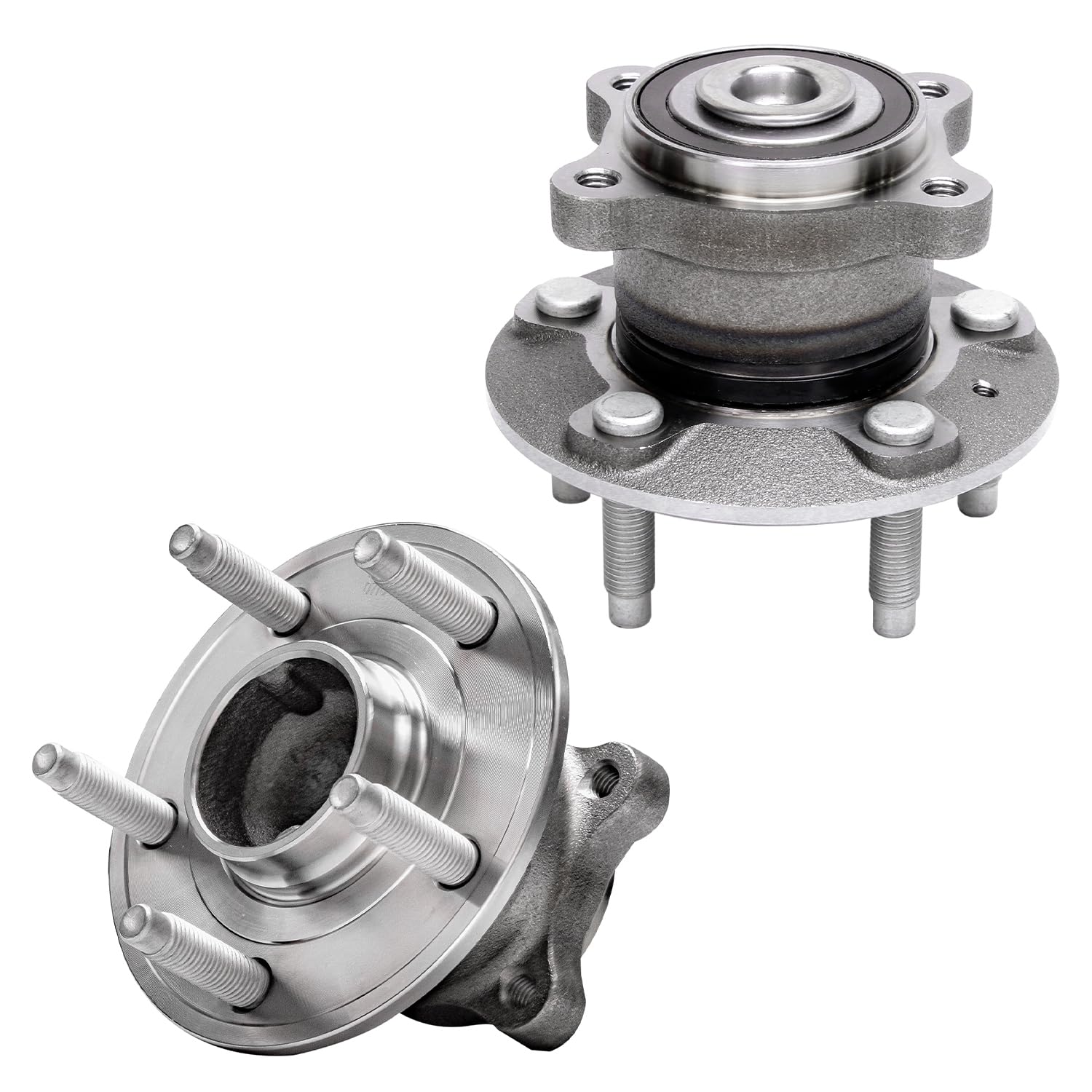 Detroit Axle - FWD Rear Wheel Bearing Hubs for 2012-2015 Chevrolet Sonic Trax Buick Encore 2013 2014 Replacement Wheel Bearings Hub Assembly Set, Pair Hub Assemblies Bearings