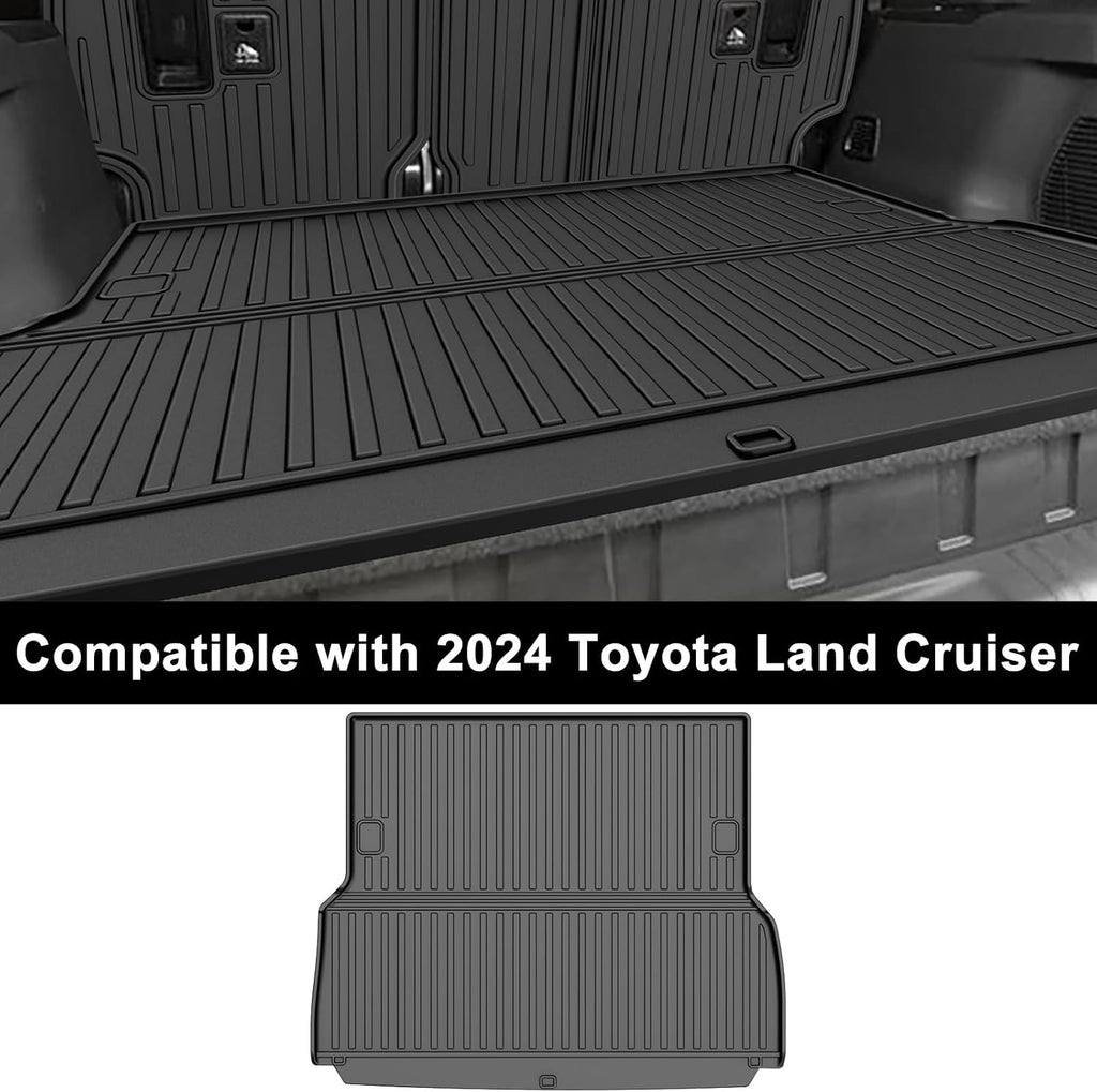 Floor Mats for Toyota Land Cruiser 2024-2026 2027 & Lexus GX550 5-Seat 2024-2026 - All Weather TPE Cargo Liner with Seat Back Mats Land Cruiser Accessories