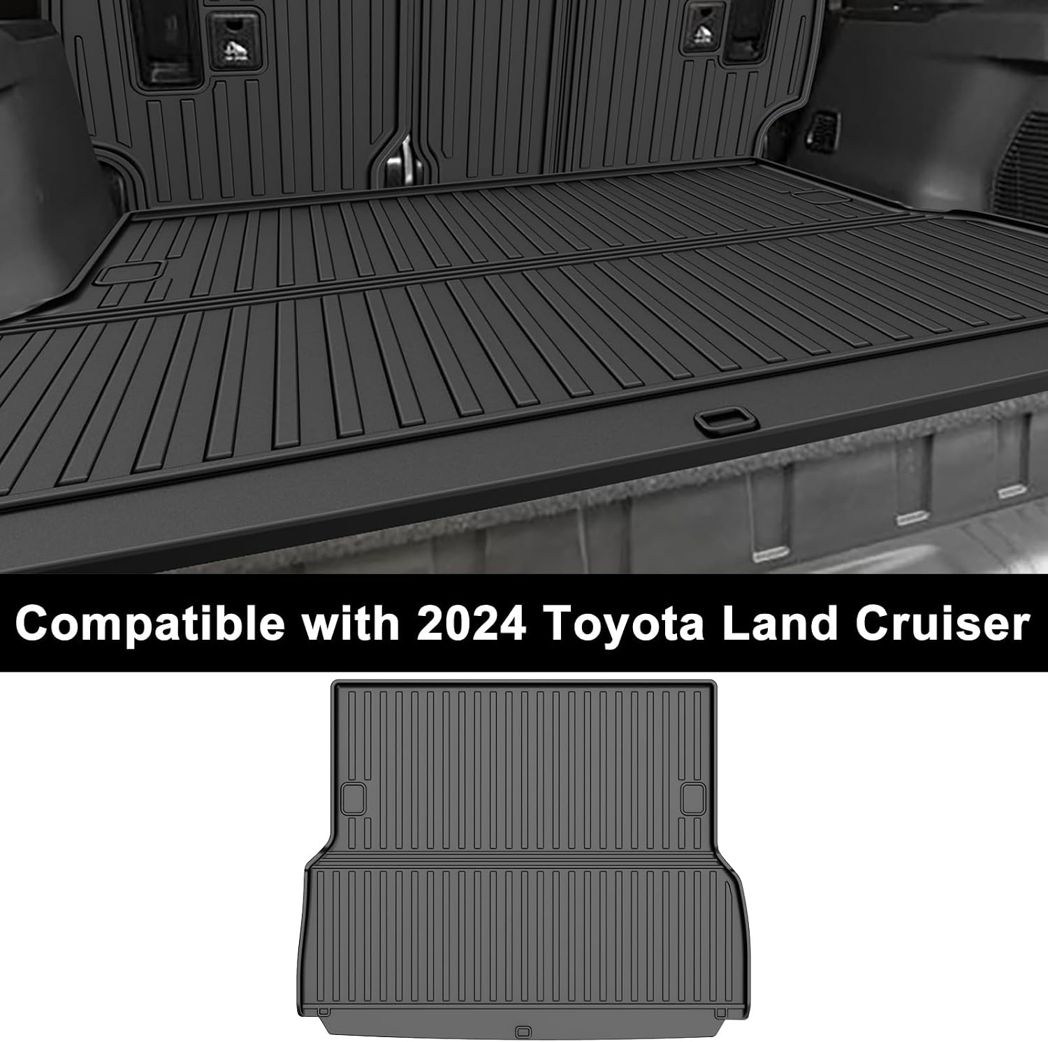 Floor Mats for Toyota Land Cruiser 2024-2026 2027 & Lexus GX550 5-Seat 2024-2026 - All Weather TPE Cargo Liner with Seat Back Mats Land Cruiser Accessories