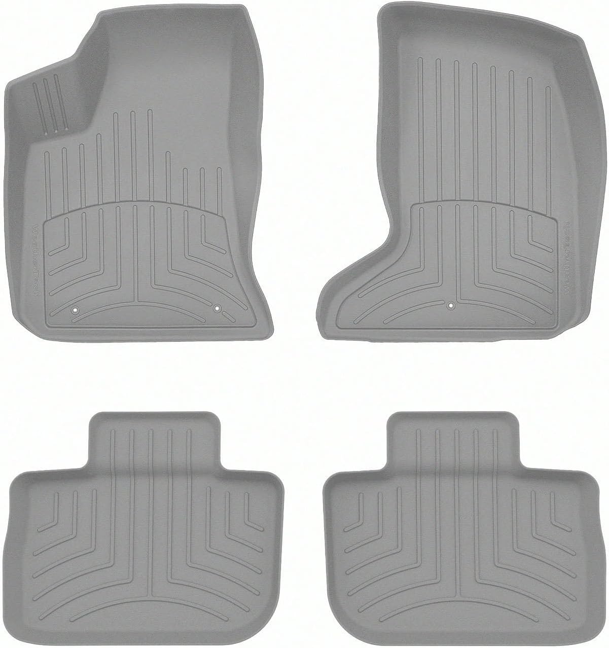 WeatherTech FloorLiner HP Custom Fit Floor Mats for Chrysler 300, Charger 1st & 2nd Row (464251-463792IM), Grey