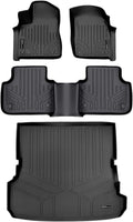 MAXLINER Custom Fit Floor Mats 2 Rows and Cargo Liner Behind 2nd Row Set Compatible with 2017-2025 Audi Q7 / SQ7