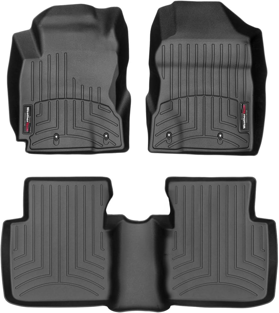 WeatherTech Custom Fit FloorLiners for Scion xB - 1st & 2nd Row (441195-1-2), Black