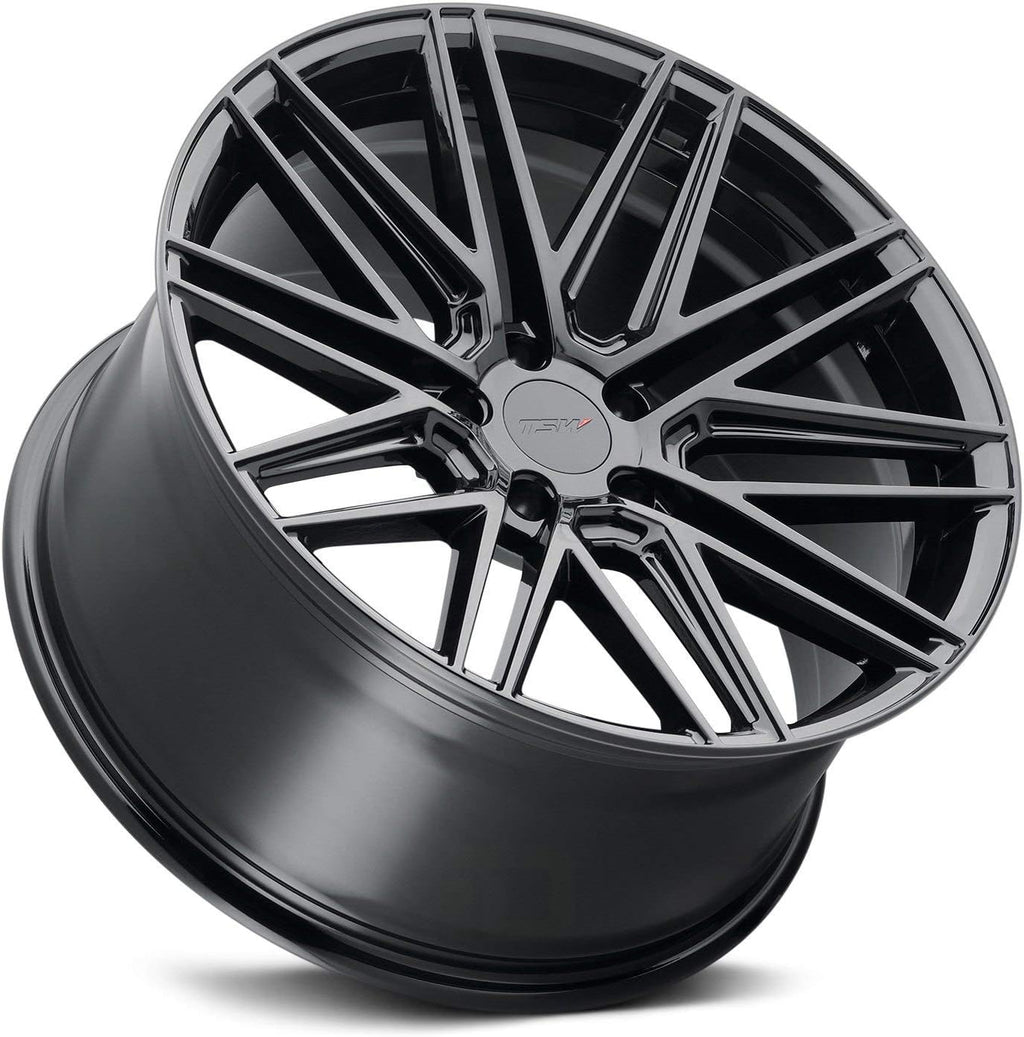TSW Wheels Pescara Gloss Black Wheel with Aluminum (19 x 8.5 inches /5 x 120 mm, 35 mm Offset)