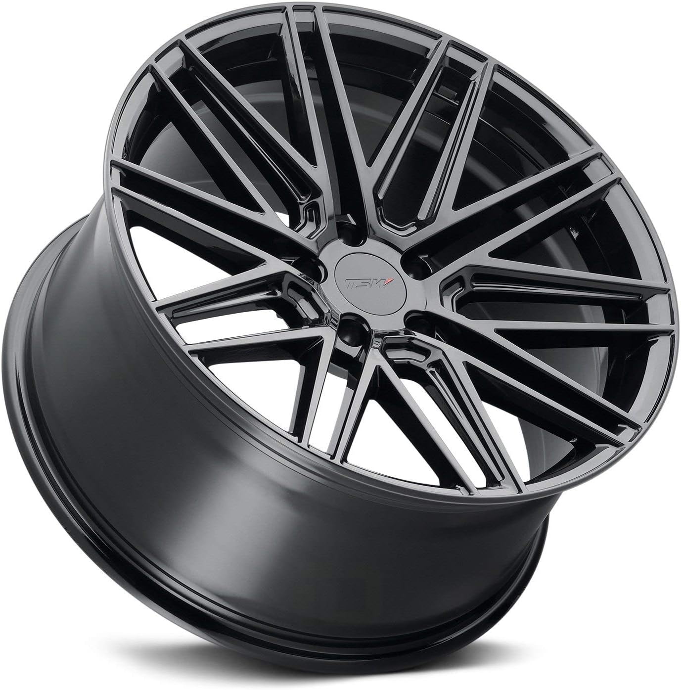 TSW Wheels Pescara Gloss Black Wheel with Aluminum (19 x 8.5 inches /5 x 120 mm, 35 mm Offset)