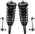 TRQ Front Suspension Kit Shock & Spring Strut Assembly Sway Bar Stabilizer Link Compatible with 2010-2012 Ford Fusion Lincoln MKZ 2010-2011 Mercury Milan