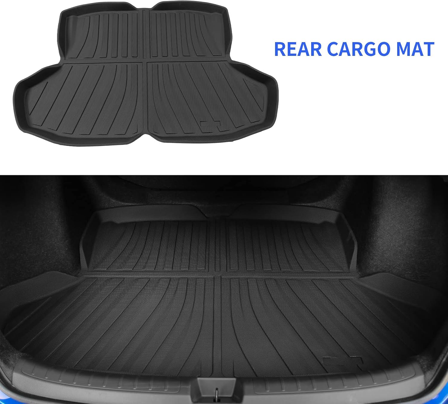 powoq Floor Mats Compatible with 2022-2026 Honda Civic Sedan Trunk Mat Cargo Liner Back Seat Protector TPE Replacement for 2022-2024 2025 2026 Honda Civic Sedan Accessories (Trunk Mat+Floor mats)