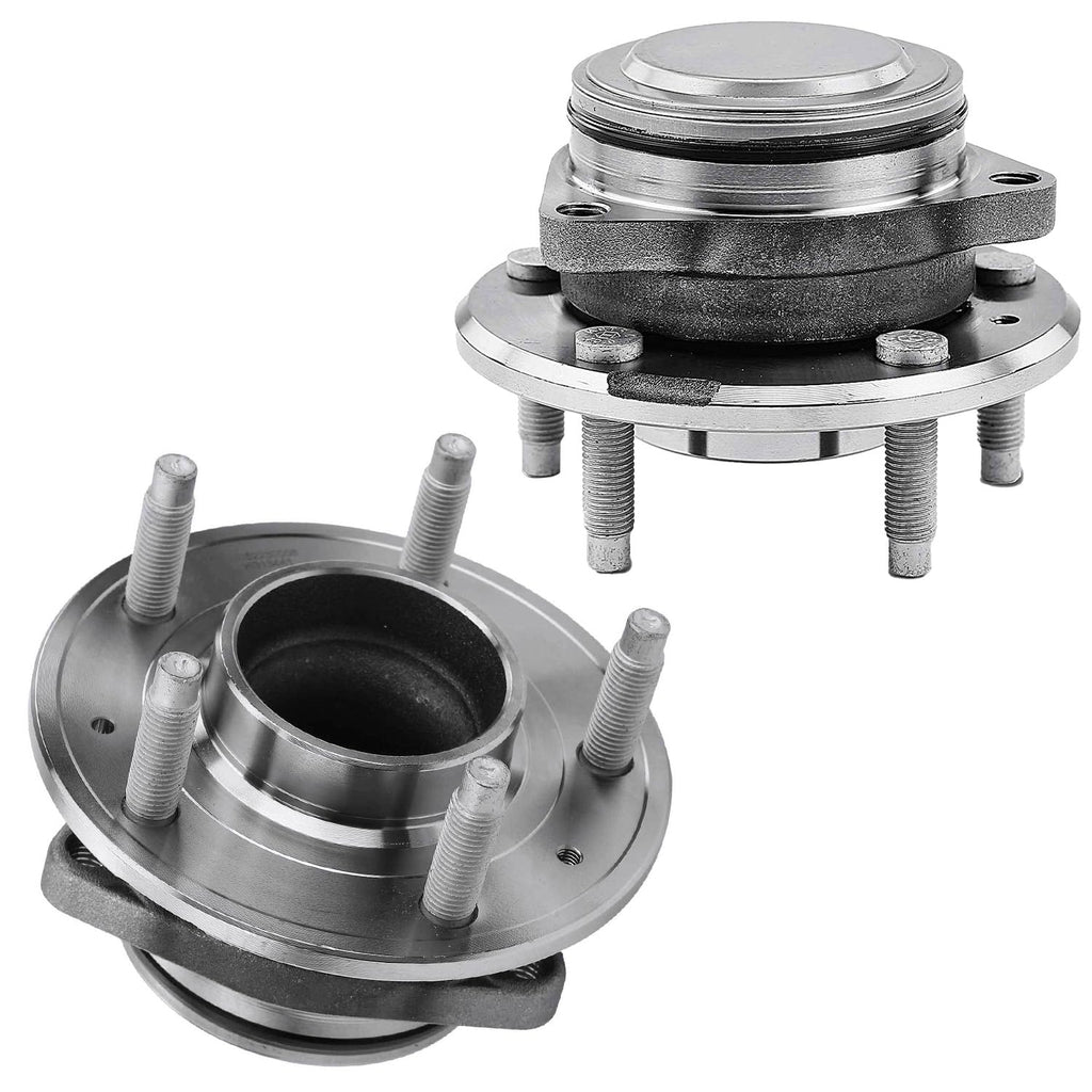 Detroit Axle - 2 Rear Wheel Bearing and Hubs Assembly for Chevy Equinox & GMC Terrain 2018-2021 FWD, 5 Lugs Non-ABS