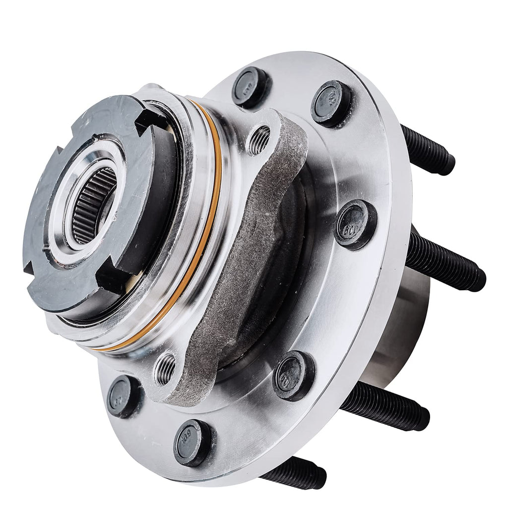Detroit Axle - 4WD Front Wheel Bearing Hub for 1999-2001 Ford F-250 F-350 Super Duty [SRW, 2-Wheel ABS], 1999 2000 2001 Replacement Wheel Bearing Hub Assembly Set