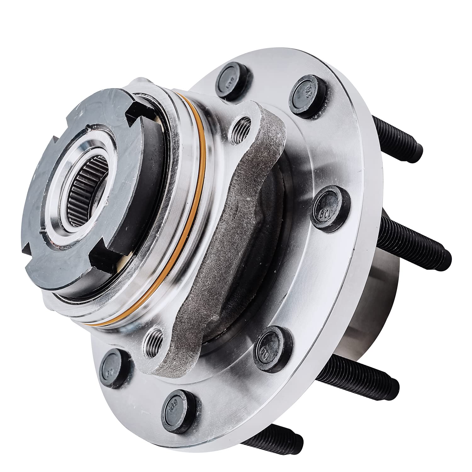 Detroit Axle - 4WD Front Wheel Bearing Hub for 1999-2001 Ford F-250 F-350 Super Duty [SRW, 2-Wheel ABS], 1999 2000 2001 Replacement Wheel Bearing Hub Assembly Set