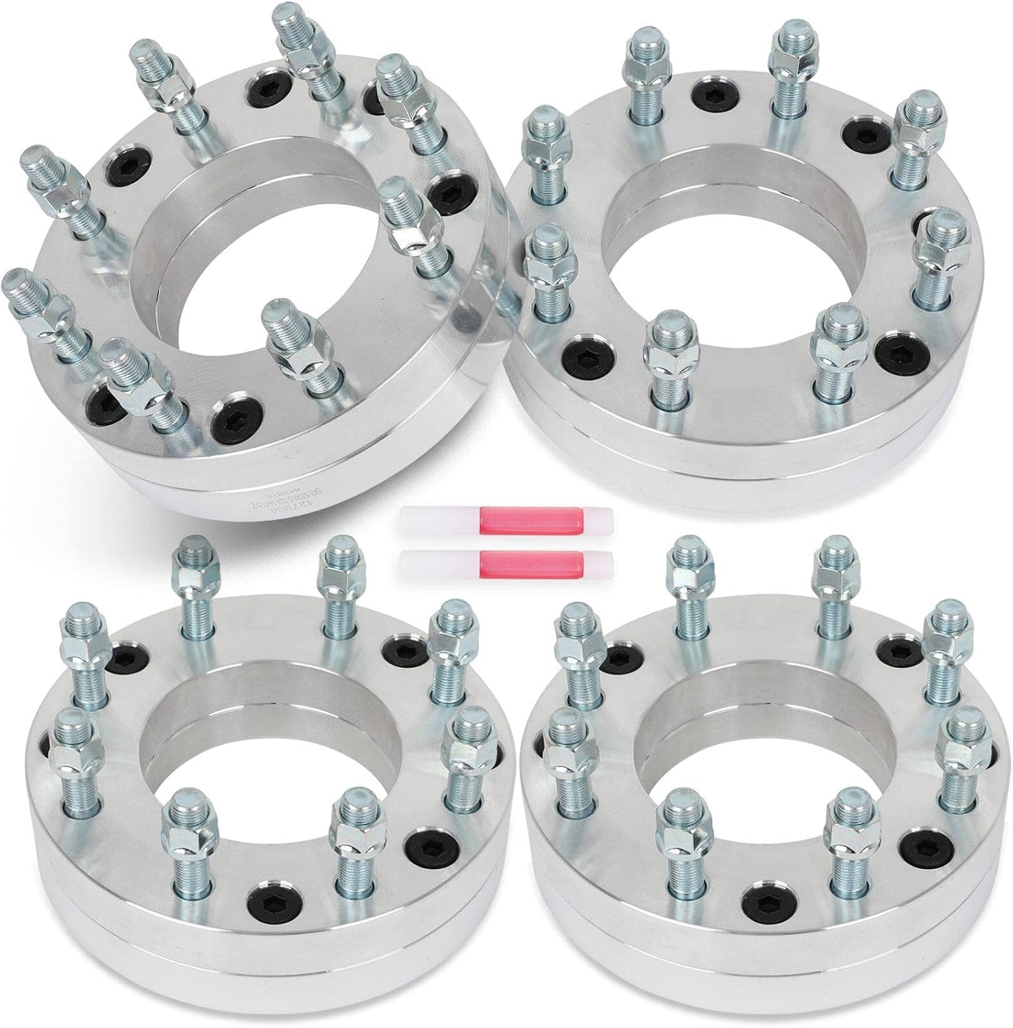4PCS 5x5.5 to 8x6.5 Wheel Adapters Conversion 2 inch for Ram 1500 2012-2018 | change bolt pattern from 5x5.5 to 8x6.5 ( only Wheels 8x6.5 Bolt Pattern)-NOT FIT Stock Rims