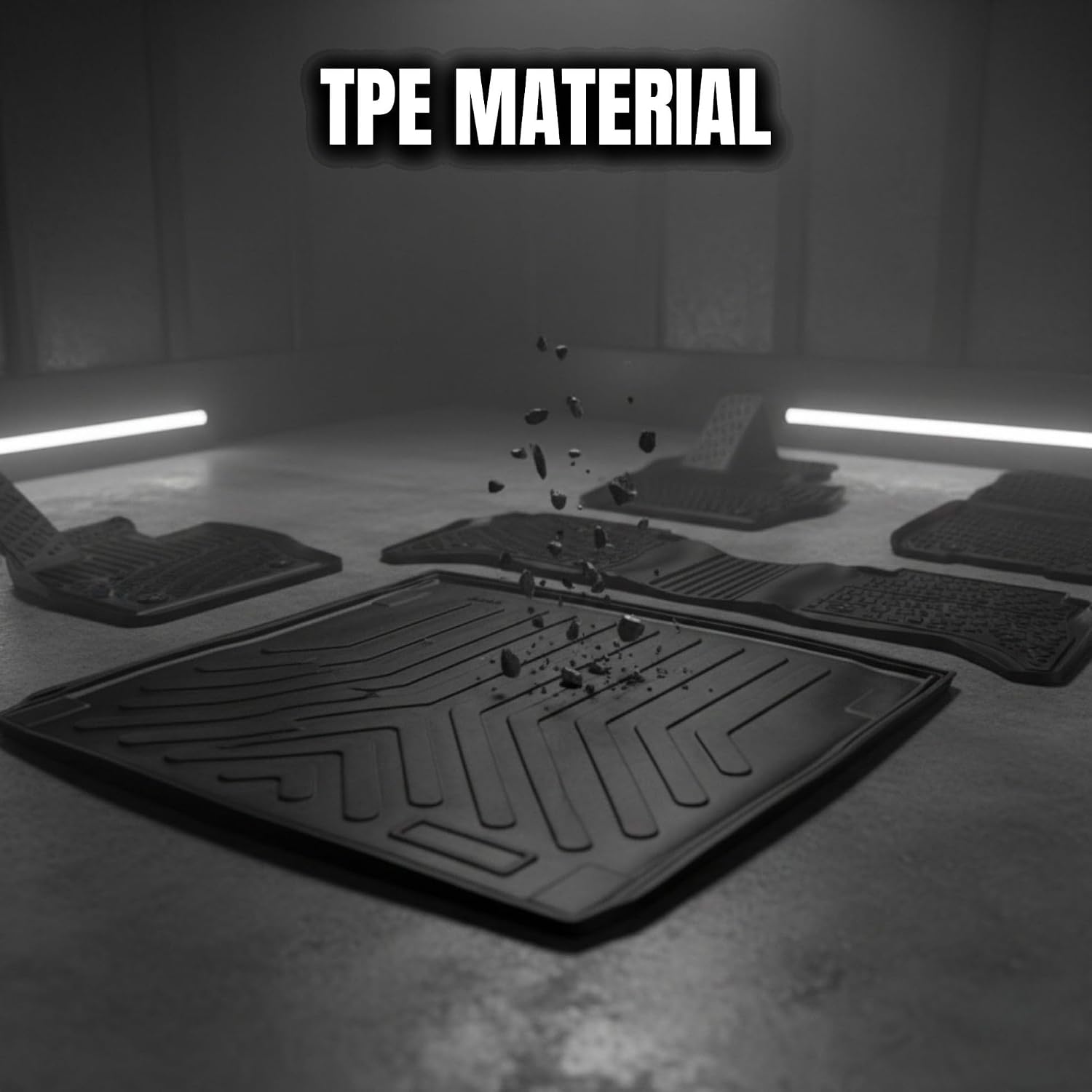 Floor Mats & Cargo Liner fits Honda CR-V 1995-2001, Custom Fit All-Weather TPE Floor Liners, 3D Laser Measured, Waterproof, Durable, Black (Front, Rear & Cargo Set)