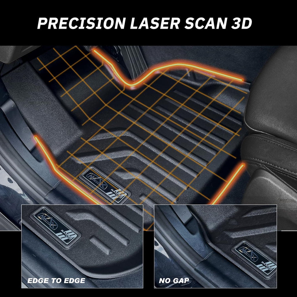 Premium MAXPRO Jeep Gladiator Accessories Car Mats Full Set 2020-2026 with Tool Box, Custom TPE Automotive Floor Mats Alternative to Rubber Floor Mats for Car, Truck Car Floor Liners Jeep Floor Mats