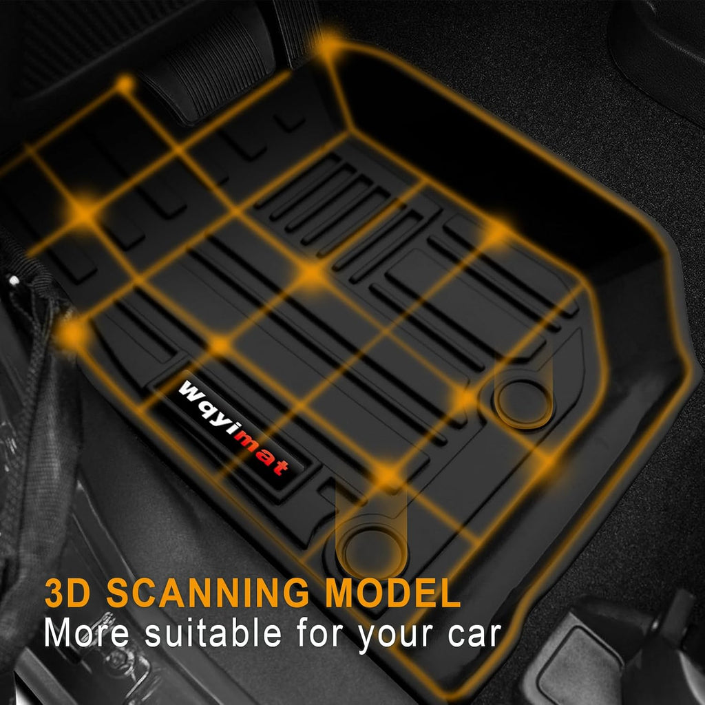 for 2007-2018 Jeep Wrangler JK 4 Door Floor Mats and Trunk Cargo Liner,All Weather Protection TPE Rubber Car Floor Liners, Front & Rear, Black (for 2007-2018 Jeep Wrangler JK 4 Door)