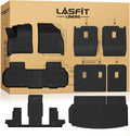 LASFIT Floor Mats & Cargo Liner with Backrest Mat for Chevy Traverse 2024-2026 (Only 7 Seats) & GMC Acadia 2024-2026 (Only 7 Seats) & Buick Enclave 2025-2026, All Weather TPE Custom Fit Floor Liners