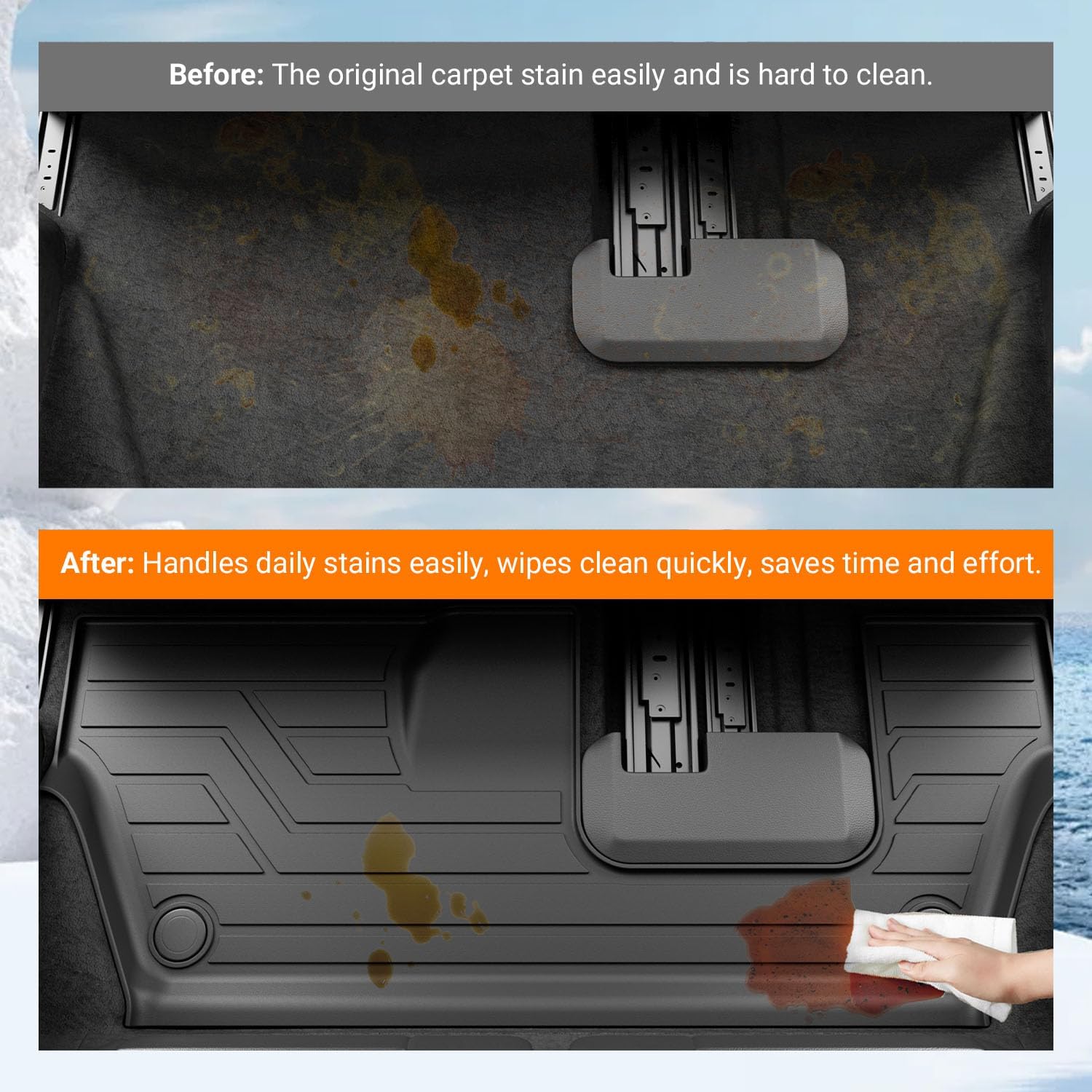powoq 7 Seats Floor Mats Compatible with 2021-2026 Jeep Grand Cherokee L Cargo Mat Backrest Mat Replacement for 7Seat Grand Cherokee L Accessories (Trunk Mat+Backrest Mats+Floor mats)