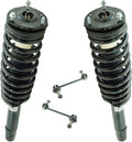 TRQ Front Suspension Kit Shock & Spring Strut Assembly Sway Bar Stabilizer Link Compatible with 2010-2012 Ford Fusion 2010-2011 Mercury Milan
