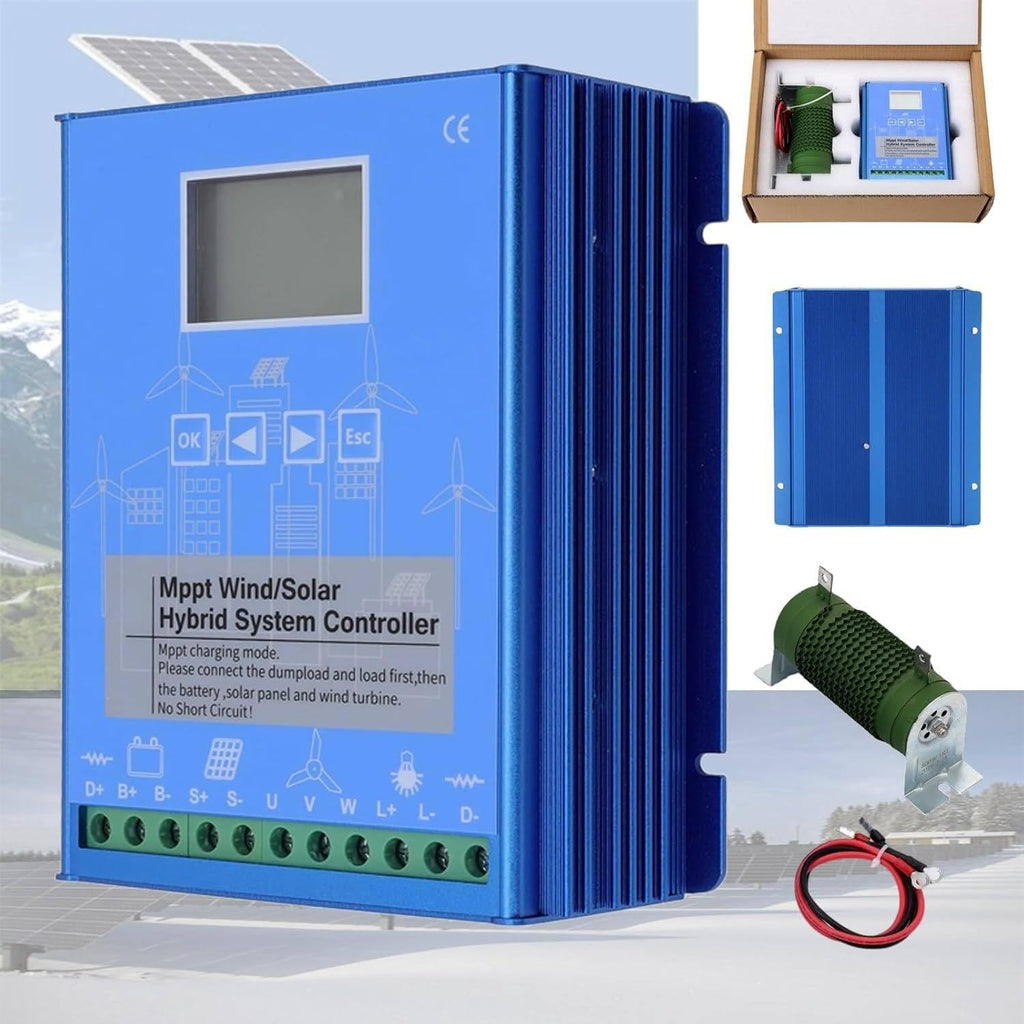 6000W-14000W Wind Solar Hybrid Charge Controller with Dump Load for max 14000W Wind Turbine Generator 14000W Solar Panel 12V 24V Battery Auto MPPT Charge Boost,6000W-8000W-48V