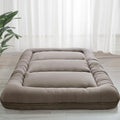 MAXYOYO 6' Extra Thick Japanese Floor Mattress Futon Mattress, Foldable Tatami Pad for Adults, Roll Up Floor Mat for Living Room Guest Room RV, Dark Grey, Full