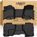 LASFIT Floor Mats 2014-2018 for Chevy Silverado/GMC Sierra 1500, 2015-2019 2500HD 3500 HD (Double Cab, Bench Seat Only) All Weather TPE Custom Fit Car Floor Liners, with Carpet Floor Only