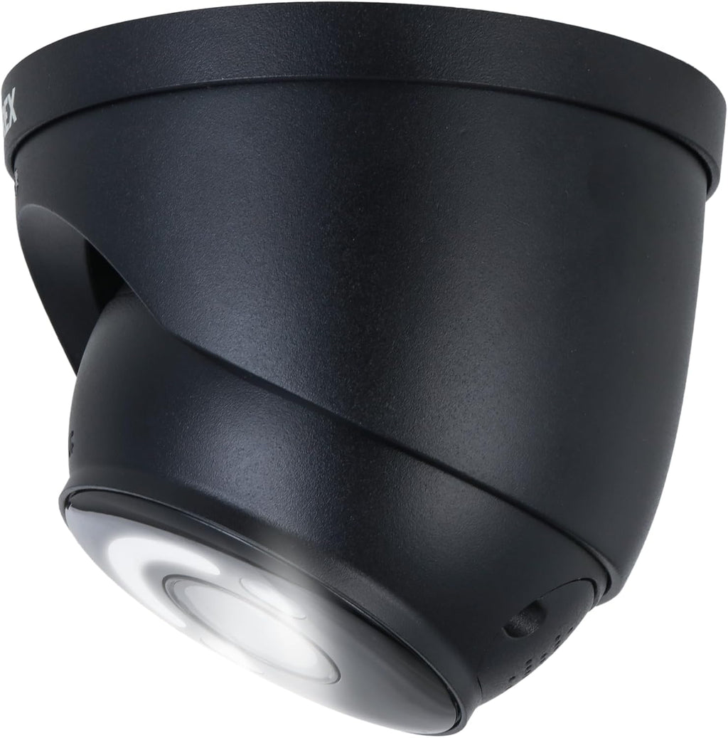 Lorex 4K 8MP IP Wired Metal Dome Outdoor/Indoor Security Camera - Smart Security Lighting, Smart Motion Detection, Deterrence Siren, Color Night Vision Booster, 2-Way Talk, IP67 Weatherproof (Black)