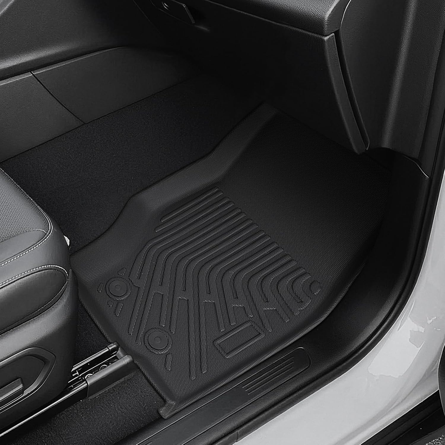 Floor Mat for Jeep Grand Cherokee L: Rubber Custom Fit Front Rear Backrest Cargo Mat Door Spill Set - All Weather Car Accessories for 6-Passenger Without Center Console 2021 2022 2023 2024 2025 2026