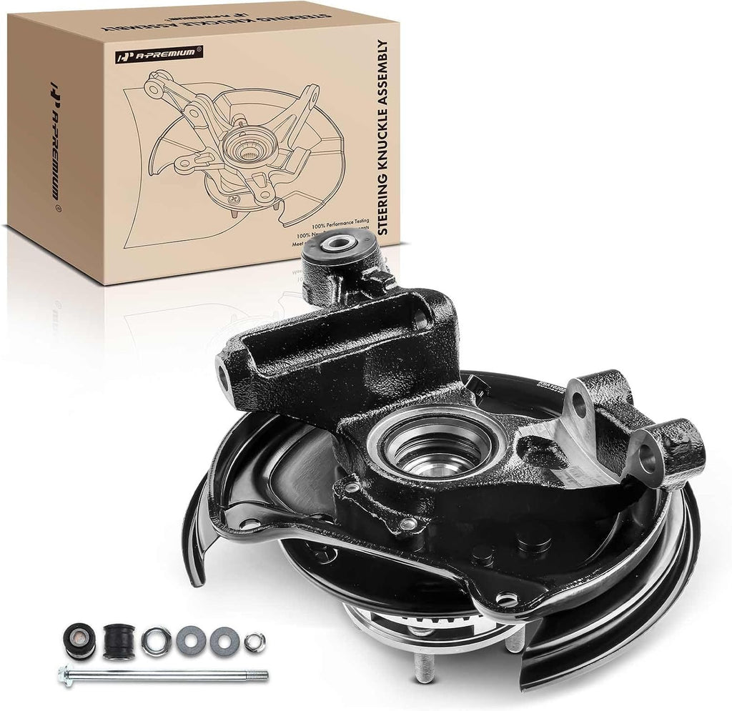 A-Premium Rear Right Steering Knuckle & Wheel Bearing Hub Assembly Compatible with Subaru Forester 2003-2008, Passenger Side, Rear Disc Brakes Only