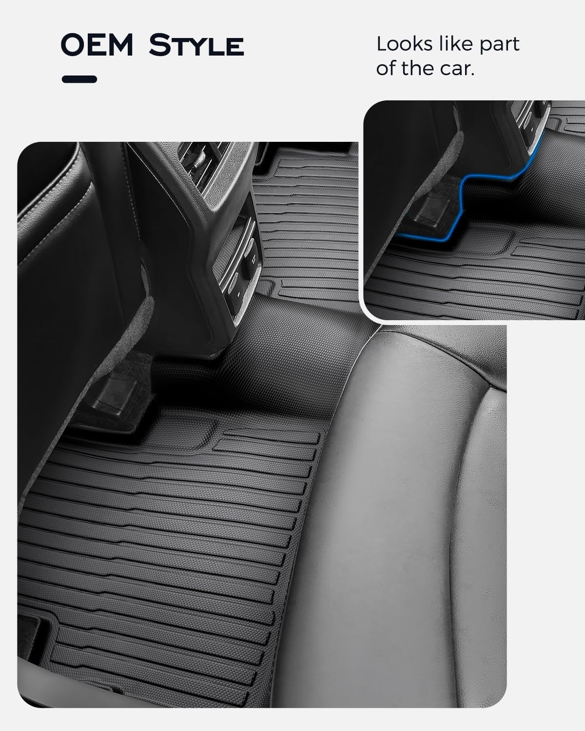 Custom Fit Floor Mats & Cargo Liner & Rear Seat Back Protectors for Ford Escape 2013-2019, All-Weather Rubber Mats, Full Interior Protection for SUV, Durable & Easy to Clean