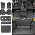 powoq 4 Door Floor Mats Compatible with 2021-2026 Ford Bronco Cargo Mat Floor Liner Back Seat Protector TPE Replacement for 2021-2026 Ford Bronco Accessories (Trunk Mat+Backrest Mat+Floor Mats)