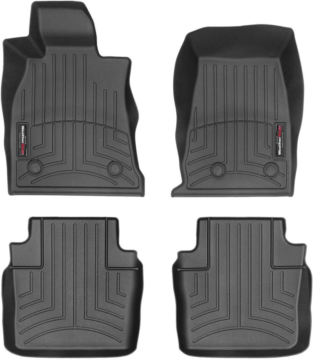 WeatherTech Custom Fit FloorLiners for Cadillac CT5, CT5-V, CT5-V Blackwing - 1st & 2nd Row (441610-1-2), Black