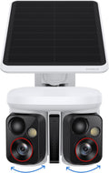 Baseus X1 Pro Dual-Tracking Solar Security Camera Outdoor Wireless, Dual 3K AI Cameras, 300° Pan, Color Night Vision, 8× Zoom, Local Storage up to 512GB, IP65, No Subscription