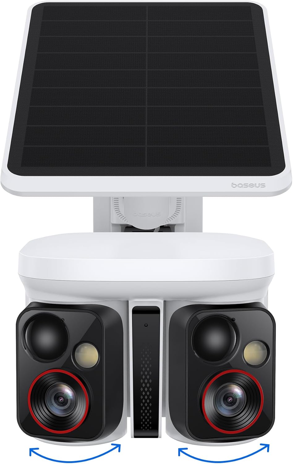 Baseus X1 Pro Dual-Tracking Solar Security Camera Outdoor Wireless, Dual 3K AI Cameras, 300° Pan, Color Night Vision, 8× Zoom, Local Storage up to 512GB, IP65, No Subscription