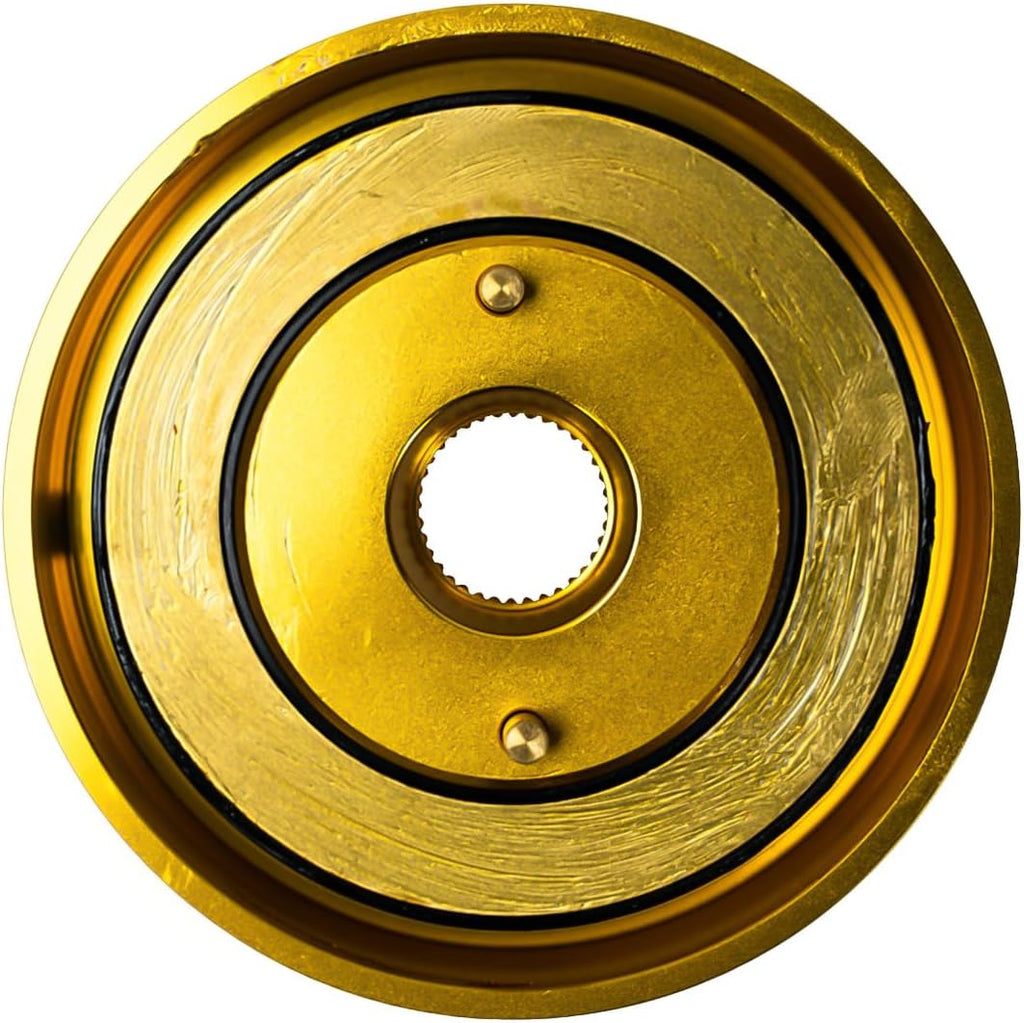 NRG Innovations Racing Style Steering Wheel Short Hub, Lockable Aluminum Steering Shaft, 6x70mm Bolt Pattern Quick Release Adapter Unit, For Datsun, Chrome Gold, NRG-SRK-142H-CG