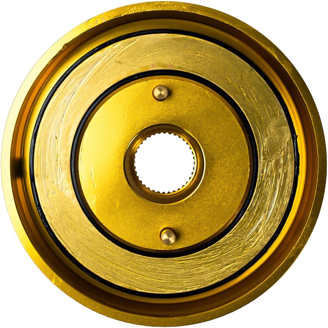 NRG Innovations Racing Style Steering Wheel Short Hub, Lockable Aluminum Steering Shaft, 6x70mm Bolt Pattern Quick Release Adapter Unit, For Datsun, Chrome Gold, NRG-SRK-142H-CG