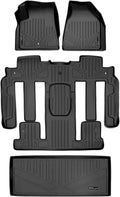 MAXLINER Custom Fit 2 Row & Cargo Liner Behind the 3rd Row Black Floor Mat Liner Set Compatible with 2009-2016 GMC Acadia/2017 Acadia Limited/2009-2010 Saturn Outlook (2nd Row Bucket Seats)