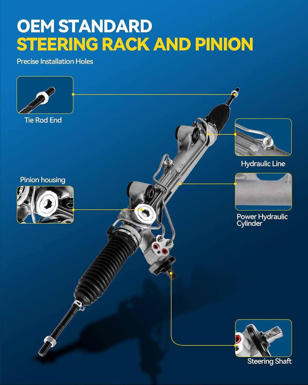 PHILTOP Power Steering Rack and Pinion Compatible with Ford Ranger 2001-2011 2.3L 4.0L/2001-2008 3.0L/2001 2.5L, Explorer Sport 2002-2003, Mazda B2300 2004-2009, B3000 2001-2006 3.0L Replace 22-256