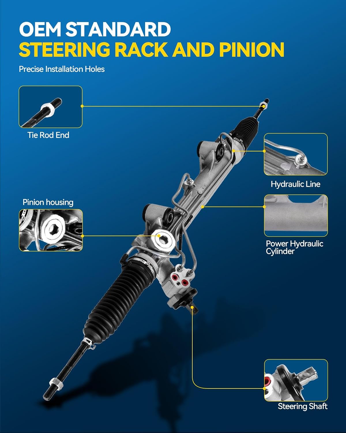 PHILTOP Power Steering Rack and Pinion Compatible with Ford Ranger 2001-2011 2.3L 4.0L/2001-2008 3.0L/2001 2.5L, Explorer Sport 2002-2003, Mazda B2300 2004-2009, B3000 2001-2006 3.0L Replace 22-256