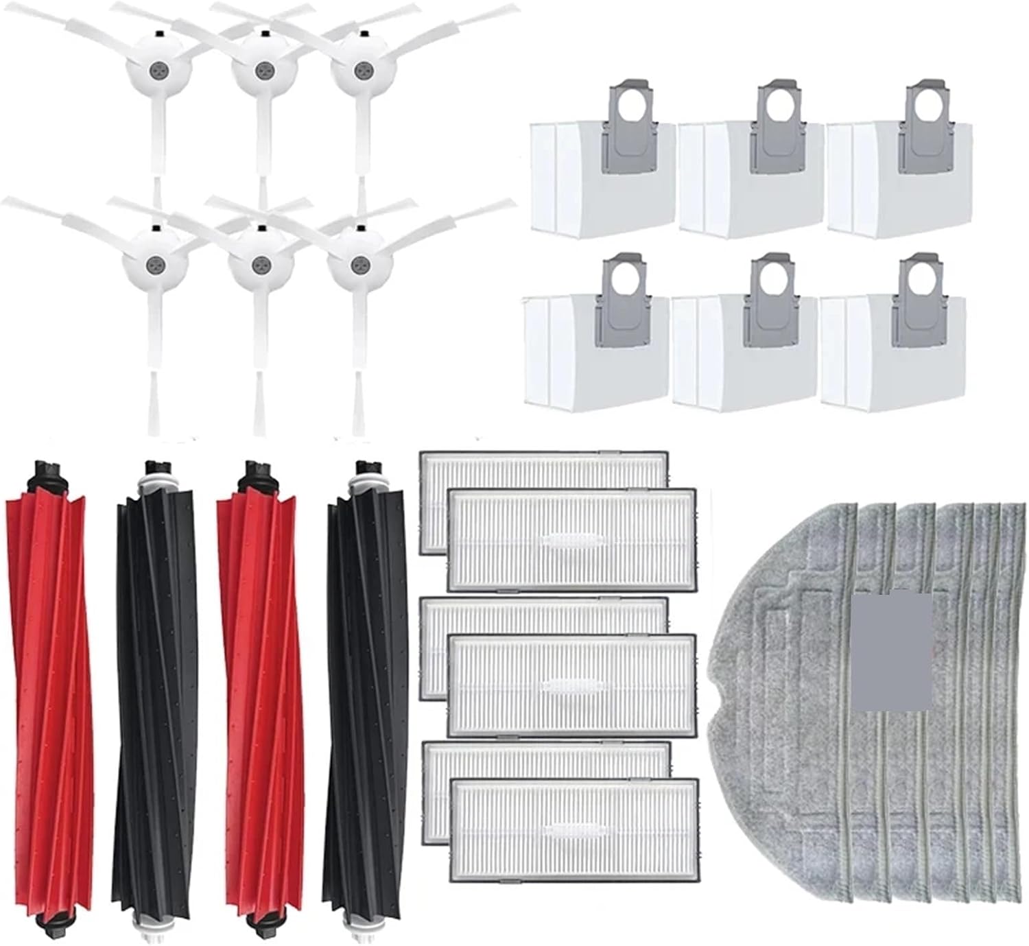 For Roborock S8 Pro for Ultra Robot Vacuum Spare Parts Main Side Brushes Mop Cloths HEPA Filters Dust Bags Accessories stability(SETH)