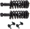 TRQ Front Suspension Kit Shock & Spring Strut Assembly Sway Bar Stabilizer Link Compatible with 2004-2010 INFINITI QX56 2005-2015 Nissan Armada 2004 Pathfinder Armada 2004-2015 TITAN
