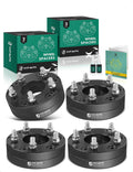 YHTAUTO 6x5.5 to 5x5 Wheel Adapters 2' Compatible with Cadillac Chevrolet GMC Models: Silverado Sierra Tahoe, Tire Spacers w/M14x1.5' & 12.9 Grade Studs, 78.1mm Center Bore 4PCS Black