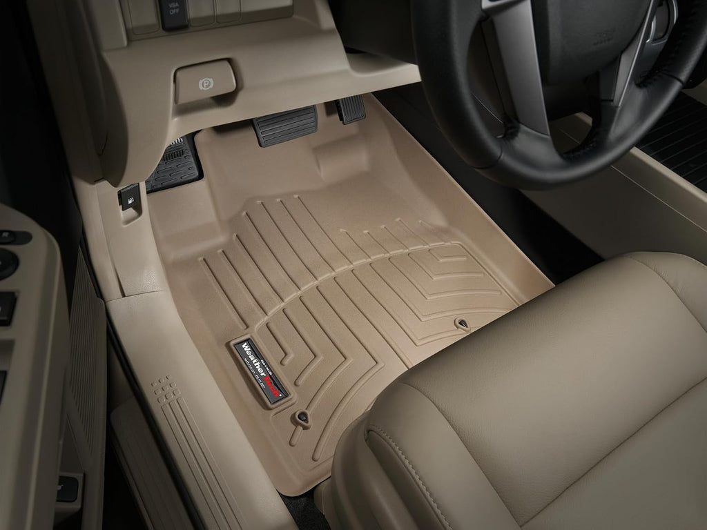 WeatherTech Custom Fit FloorLiners for Honda Pilot - 1st Row (451741), Tan