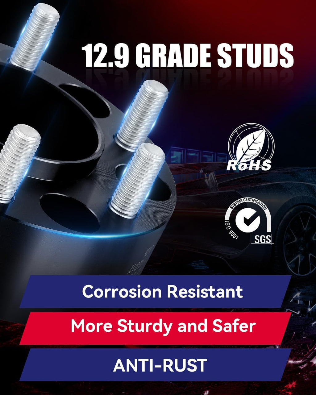 FLYCLE 2 inch 5x5 Hubcentric Wheel Spacers for 2018-2025 Wrangler JL/JLU, 2019-2025 Gladiator JT, 5x127mm Forged Wheel Spacer with 14x1.5 Studs & 71.5mm for 2011-2025 Grand Cherokee WK2 Durango