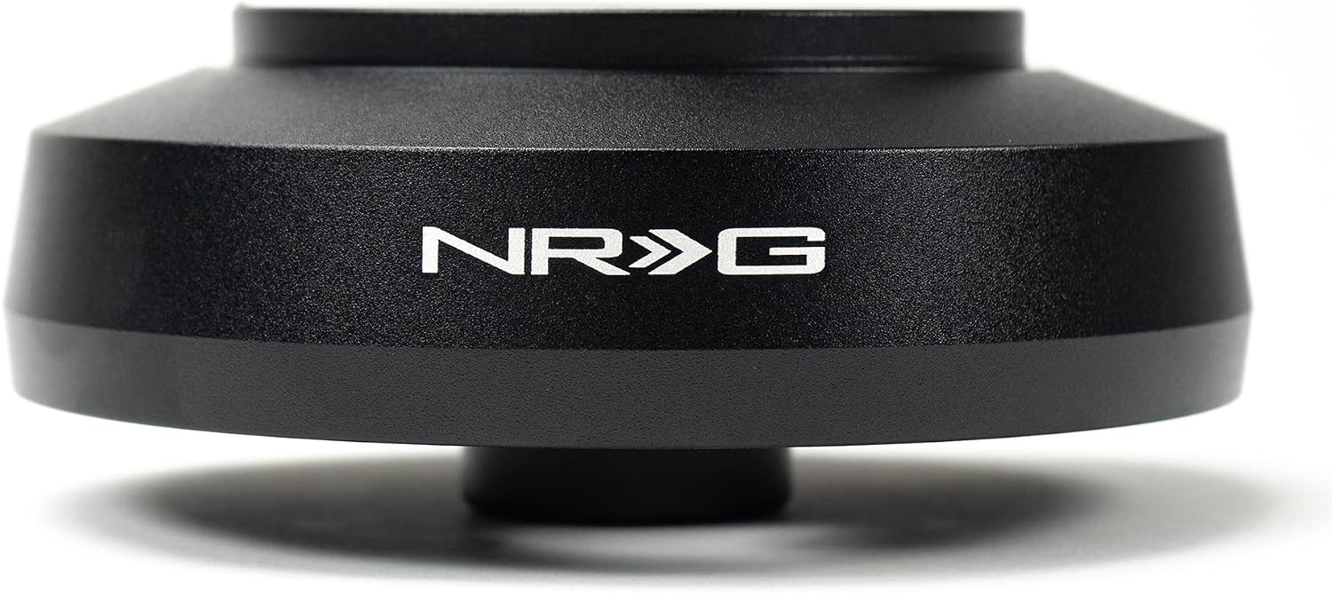 NRG Innovations Racing Style Steering Wheel Short Hub, Lockable Aluminum Steering Shaft, 6x70mm Bolt Pattern Quick Release Adapter Unit, Compatible With 08-09 Pontiac G8, Black, NRG-SRK-PG8H